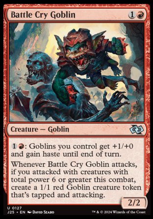 (127) Magic The Gathering Foundations Jumpstart Single: Battle Cry Goblin  Uncommon