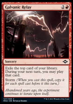(127) Magic The Gathering Modern Horizons 2 Single: Galvanic Relay Holo Common