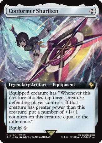 (127) Magic The Gathering Commander: Magic: The Gathering - FINAL FANTASY: Extras Single: Conformer Shuriken Holo Rare