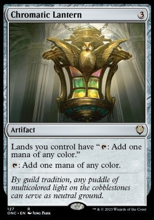 (127) Magic The Gathering Commander: Phyrexia: All Will Be One Single: Chromatic Lantern  Rare