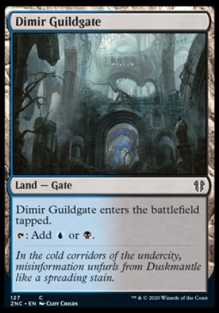 (127) Magic The Gathering Commander: Zendikar Rising Single: Dimir Guildgate  Common