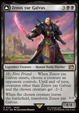 (127) Magic The Gathering Magic: The Gathering - FINAL FANTASY Single: Zenos yae Galvus // Shinryu, Transcendent Rival Holo Rare