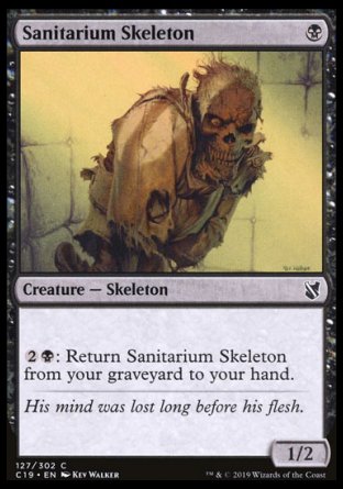 (127) Magic The Gathering Commander 2019 Single: Sanitarium Skeleton  Common