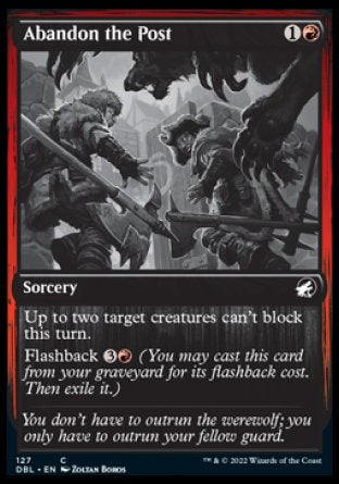 (127) Magic The Gathering Innistrad: Double Feature Single: Abandon the Post Holo Common