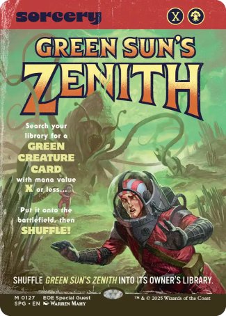 (127) Magic The Gathering Special Guests Single: Green Sun's Zenith Holo Mythic