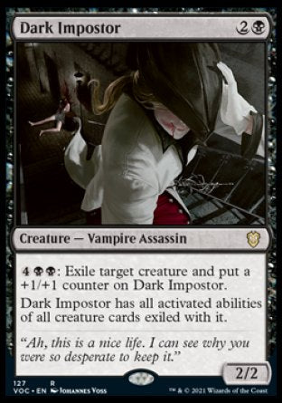 (127) Magic The Gathering Commander: Innistrad: Crimson Vow Single: Dark Impostor  Rare