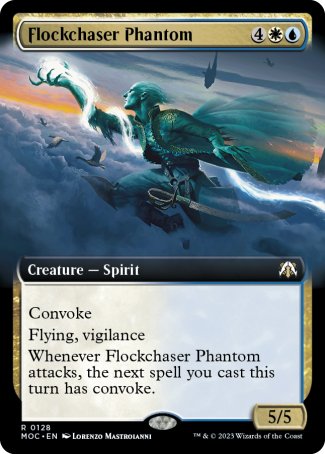 (128) Magic The Gathering Commander: March of the Machine: Extras Single: Flockchaser Phantom  Rare