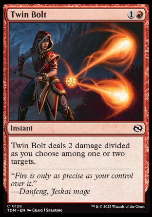 (128) Magic The Gathering Tarkir: Dragonstorm Single: Twin Bolt  Common