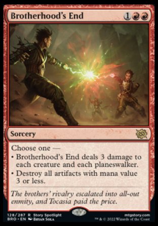 (128) Magic The Gathering The Brothers' War Single: Brotherhood's End Holo Rare