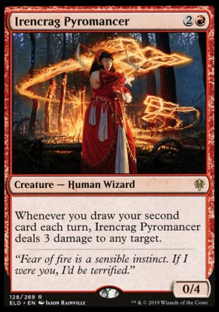 (128/269) Magic The Gathering Throne of Eldraine Single: Irencrag Pyromancer Holo Rare