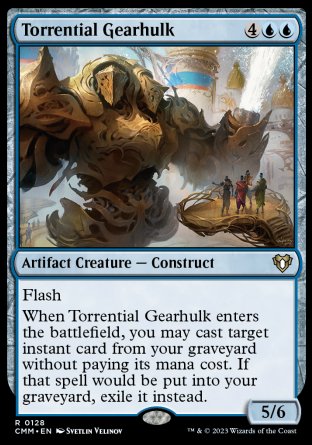 (128) Magic The Gathering Commander Masters Single: Torrential Gearhulk  Rare
