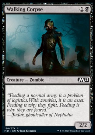 (128) Magic The Gathering Core 2021 Single: Walking Corpse  Common
