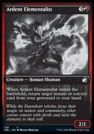 (128) Magic The Gathering Innistrad: Double Feature Single: Ardent Elementalist  Common