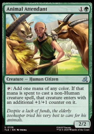 (128) Magic The Gathering Magic: The Gathering | Avatar: The Last Airbender: Eternal Single: Animal Attendant Holo Uncommon