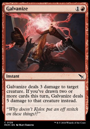 (128) Magic The Gathering Murders at Karlov Manor Single: Galvanize  Common