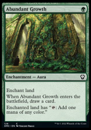 (128) Magic The Gathering Commander: Dominaria United Single: Abundant Growth  Common