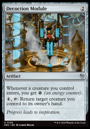 (128) Magic The Gathering Commander: Aetherdrift Single: Decoction Module  Uncommon