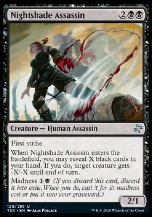 (128/289) Magic The Gathering Time Spiral Remastered Single: Nightshade Assassin  Uncommon