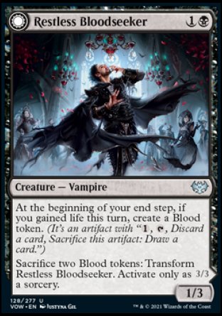 (128) Magic The Gathering Innistrad: Crimson Vow Single: Restless Bloodseeker // Bloodsoaked Reveler  Uncommon
