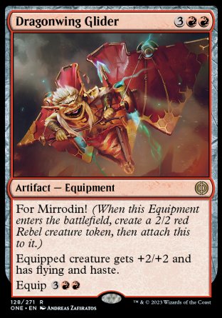 (128) Magic The Gathering Phyrexia: All Will Be One Single: Dragonwing Glider  Rare
