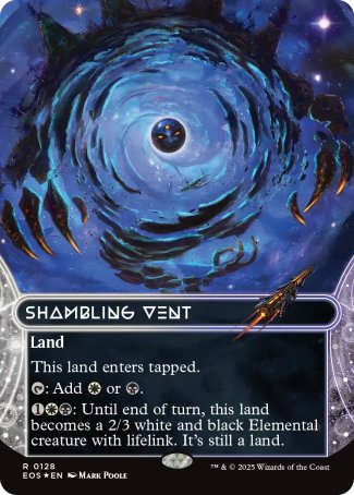 (128) Magic The Gathering Stellar Sights Single: Shambling Vent (V.3) Holo Rare