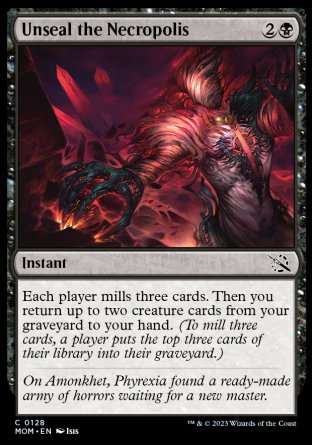 (128) Magic The Gathering March of the Machine Single: Unseal the Necropolis  Common