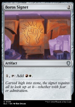 (128) Magic The Gathering Commander: Bloomburrow Single: Boros Signet  Uncommon