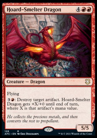 (128) Magic The Gathering Commander: Adventures in the Forgotten Realms Single: Hoard-Smelter Dragon  Rare