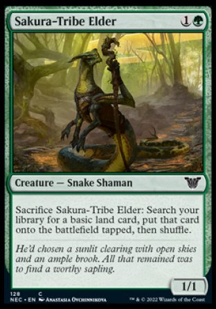 (128) Magic The Gathering Commander: Kamigawa: Neon Dynasty Single: Sakura-Tribe Elder  Common