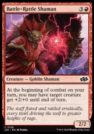 (128) Magic The Gathering Foundations Jumpstart Single: Battle-Rattle Shaman  Common
