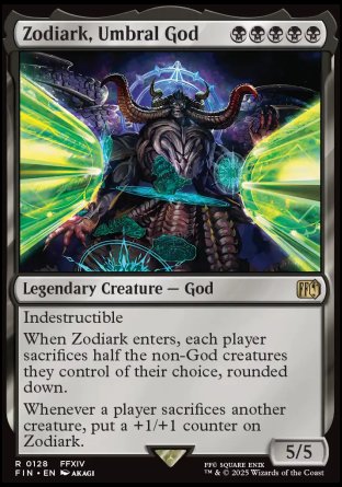 (128) Magic The Gathering Magic: The Gathering - FINAL FANTASY Single: Zodiark, Umbral God Holo Rare