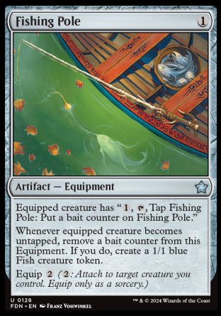 (128) Magic The Gathering Magic: The Gathering Foundations Single: Fishing Pole  Uncommon