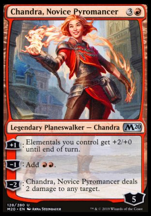(128/280) Magic The Gathering Core 2020 Single: Chandra, Novice Pyromancer  Uncommon