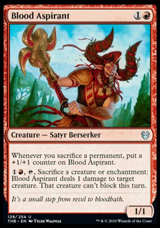 (128/254) Magic The Gathering Theros Beyond Death Single: Blood Aspirant Holo Uncommon