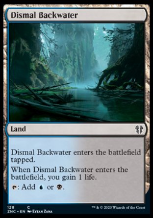 (128) Magic The Gathering Commander: Zendikar Rising Single: Dismal Backwater  Common