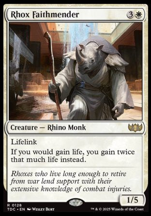 (128) Magic The Gathering Commander: Tarkir: Dragonstorm Single: Rhox Faithmender  Rare