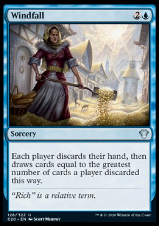 (128/322) Magic The Gathering Commander: Ikoria Single: Windfall  Uncommon