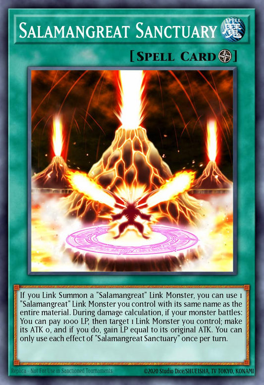 (194) YuGiOh TCG MP19: 2019 Gold Sarcophagus Tin Mega Pack Single: Salamangreat Sanctuary  Common