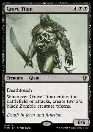 (129) Magic The Gathering Commander: Murders at Karlov Manor Single: Grave Titan  Mythic
