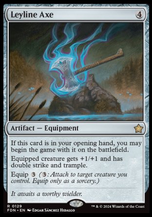 (129) Magic The Gathering Magic: The Gathering Foundations Single: Leyline Axe  Rare