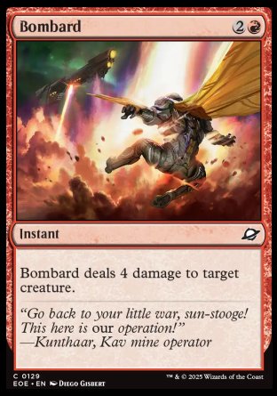 (129) Magic The Gathering Edge of Eternities Single: Bombard  Common