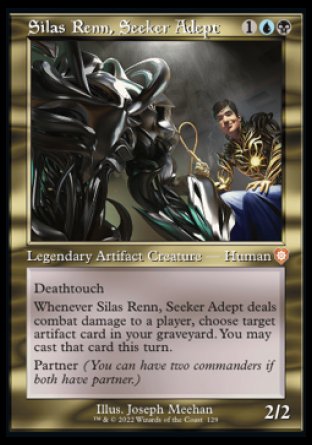 (129) Magic The Gathering Commander: The Brothers' War Single: Silas Renn, Seeker Adept Holo Mythic
