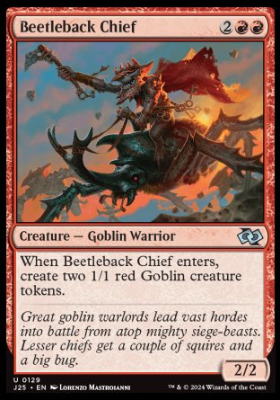 (129) Magic The Gathering Foundations Jumpstart Single: Beetleback Chief  Uncommon