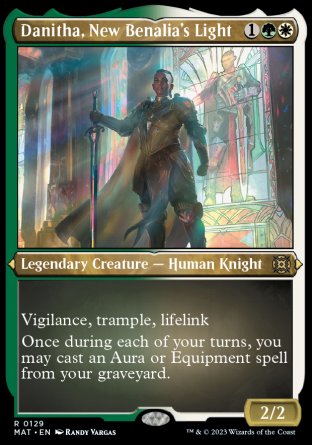 (129) Magic The Gathering March of the Machine: The Aftermath: Extras Single: Danitha, New Benalia's Light (V.2) Holo Rare
