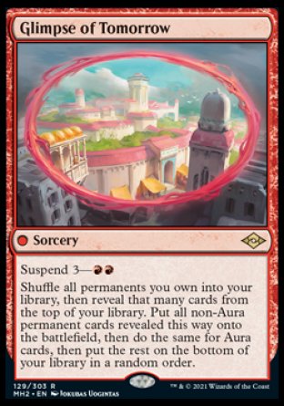 (129) Magic The Gathering Modern Horizons 2 Single: Glimpse of Tomorrow  Rare