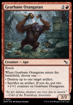 (129) Magic The Gathering Murders at Karlov Manor Single: Gearbane Orangutan  Common