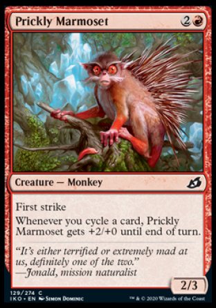 (129/274) Magic The Gathering Ikoria: Lair of Behemoths Single: Prickly Marmoset Holo Common