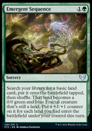 (129) Magic The Gathering Strixhaven: School of Mages Single: Emergent Sequence Holo Uncommon