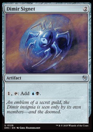 (129) Magic The Gathering Commander: Aetherdrift Single: Dimir Signet  Uncommon