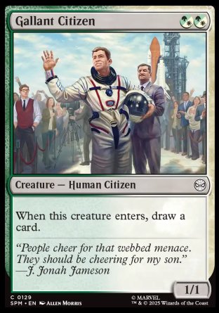 (129) Magic The Gathering Magic: The Gathering | Marvel's Spider-Man Single: Gallant Citizen Holo Common